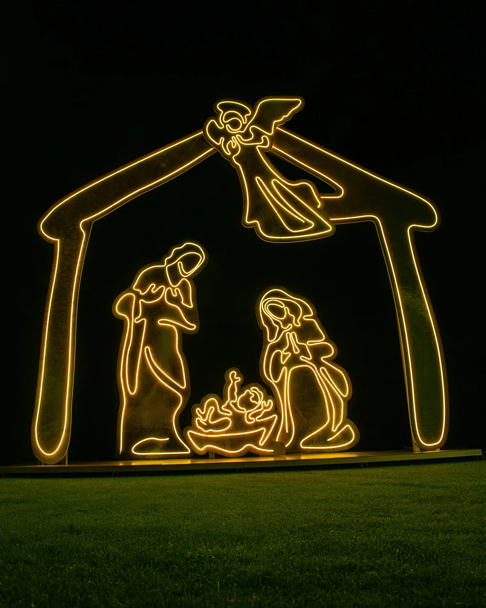 Luminous nativity scene — Christmas